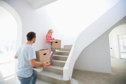 Local removals van handling access challenges on a Sanderstead street