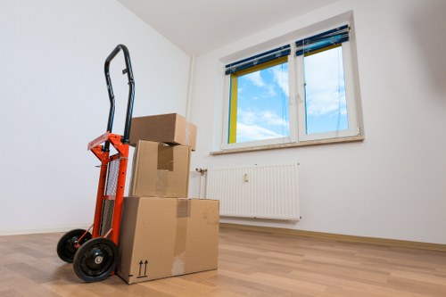 Local office moving team preparing for a commercial relocation near Sanderstead
